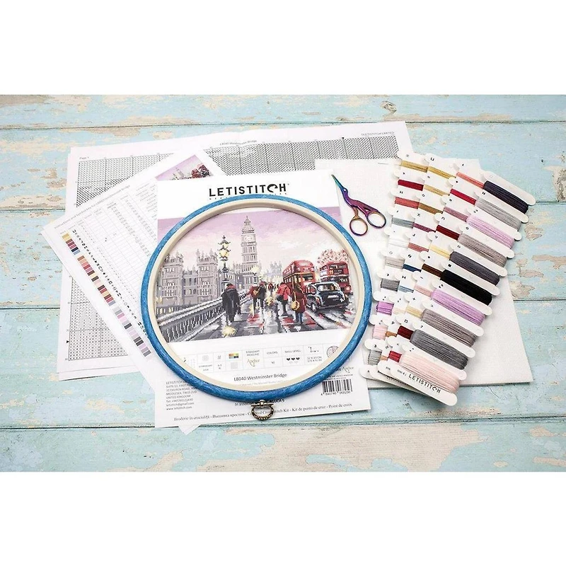 LetiStitch Westminster Bridge Counted Cross Stitch Kit