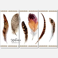 Designart - Exotic Vibrant Boho Feathers