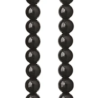 8mm Black Round Glass Beads by Bead Landing™