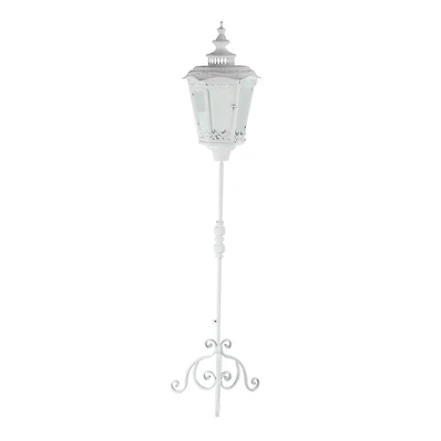 White Iron Vintage Candle Holder Lantern