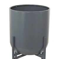 Dark Grey Modern Planter, 13" x 13" x 36"