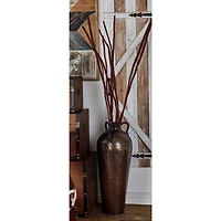 28" Brown Metal Rustic Vase