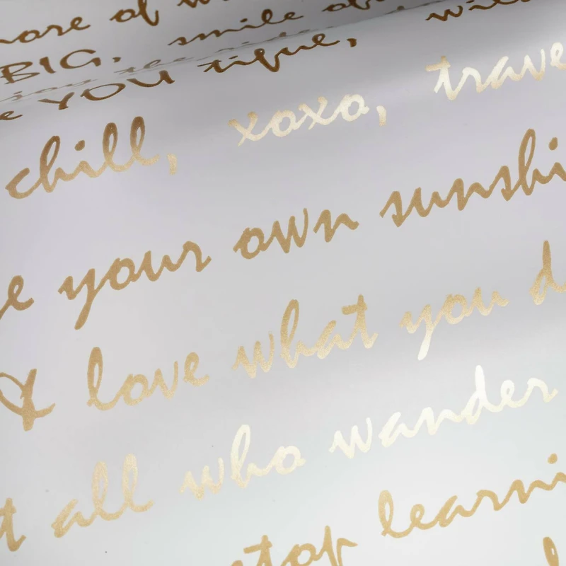 RoomMates Gold Dream Big Script Peel & Stick Wallpaper