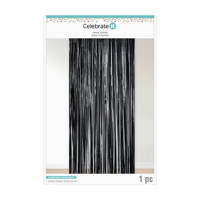 Black Fringe Curtain by Celebrate It™