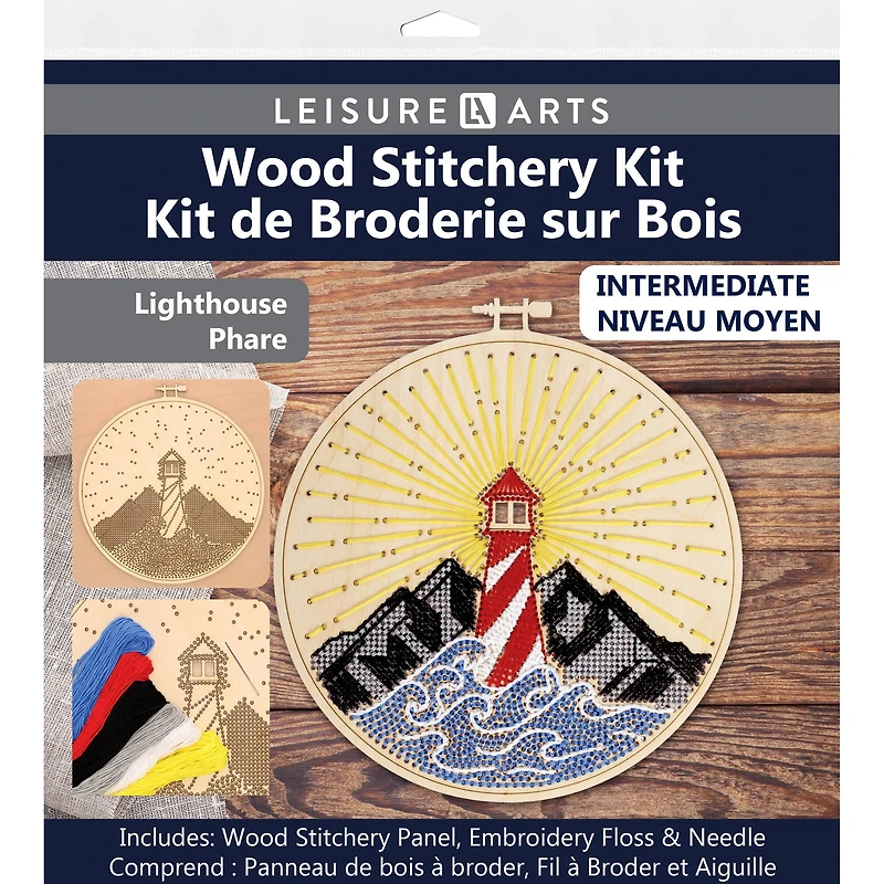 Leisure Arts® Intermediate Lighthouse Wood Stitchery Kit