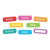 Ashley Productions Days of the Week Magnetic Die-Cut Timesavers & Labels, 3 Packs of 8