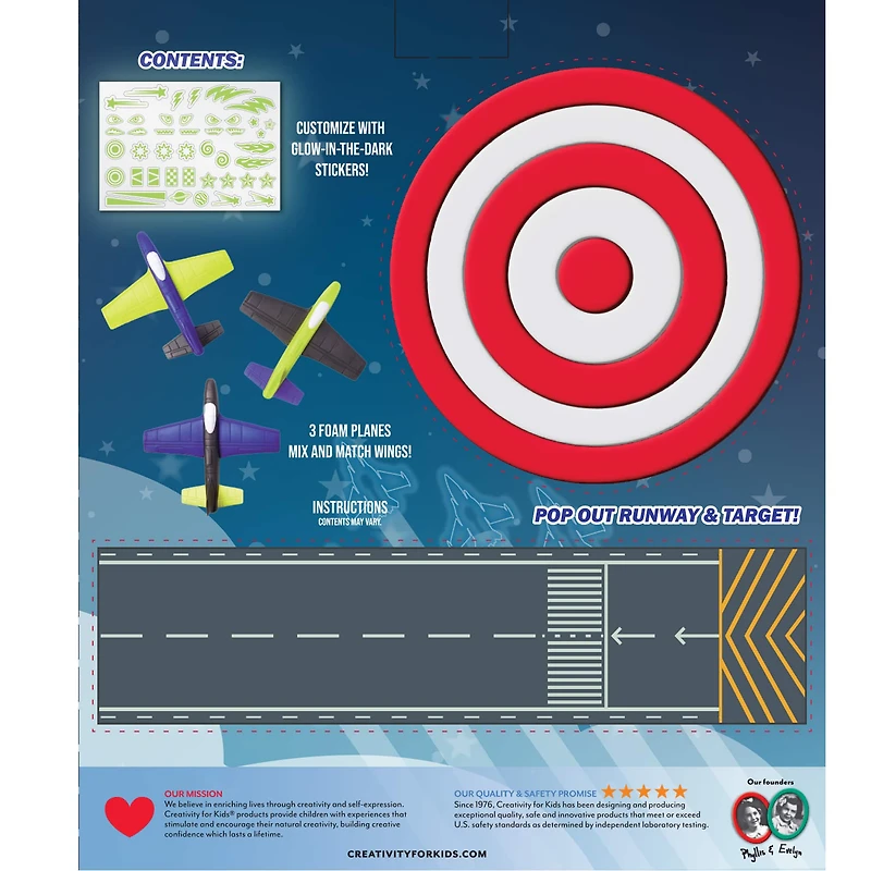 Creativity for Kids® Stunt Squadron™ Glow-in-the-Dark Foam Flier Kit