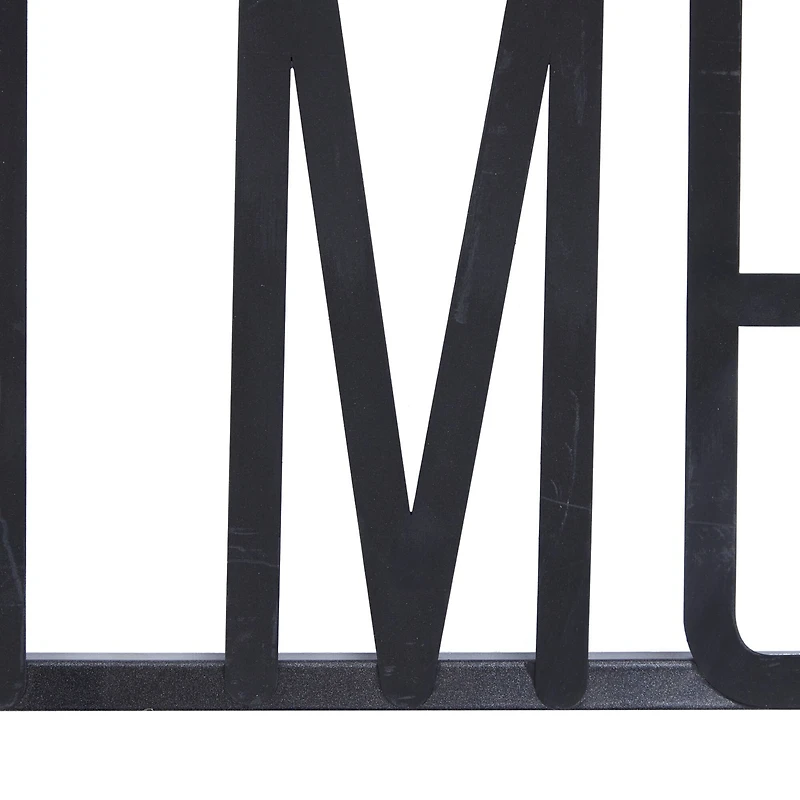 46" Black Coffee Time Iron Wall Sign