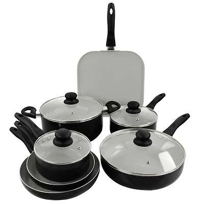 Gibson Home® 11-Piece Gazebo Ceramic Nonstick Aluminum Cookware Set