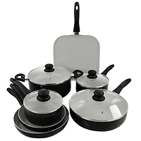 Gibson Home® 11-Piece Gazebo Ceramic Nonstick Aluminum Cookware Set