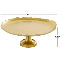 CosmoLiving by Cosmopolitan 16" Gold Aluminum Cake Stand