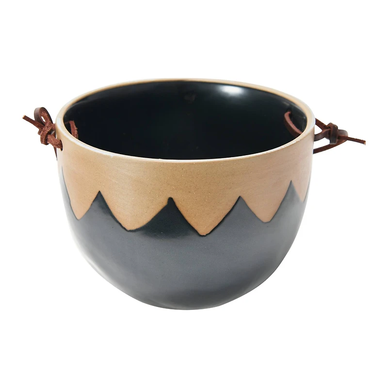 Hello Honey® Stoneware Hanging Pot with Reactive Glaze Set