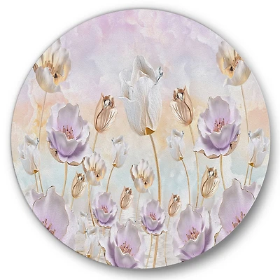 Designart - Blossoming Flowers In Pastel Tones