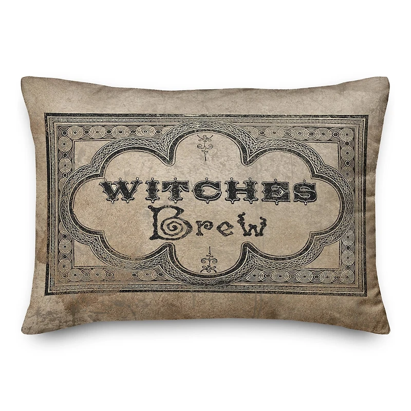 Witches Brew Label 2 14" x 20" Throw Pillow