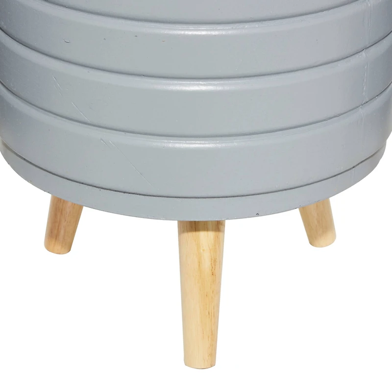 Set of 3 Grey MgO Contemporary Planter 14", 16", 18"