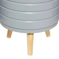 Set of 3 Grey MgO Contemporary Planter 14", 16", 18"