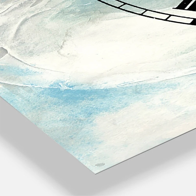 Designart Pale Blue Shade III Multipanel Wall Clock