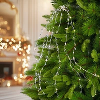 LED Lighted Willow Branch Christmas Spray - 40" - Silver - Warm White