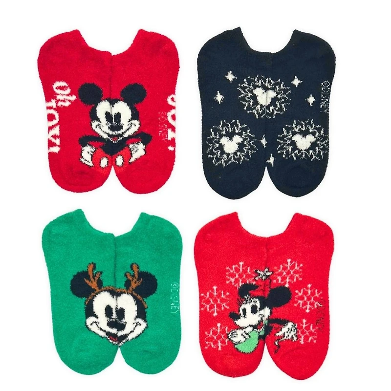 Disney® Mickey Mouse 4 Pack Cozy Socks in Gift Wrap Box