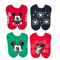 Disney® Mickey Mouse 4 Pack Cozy Socks in Gift Wrap Box