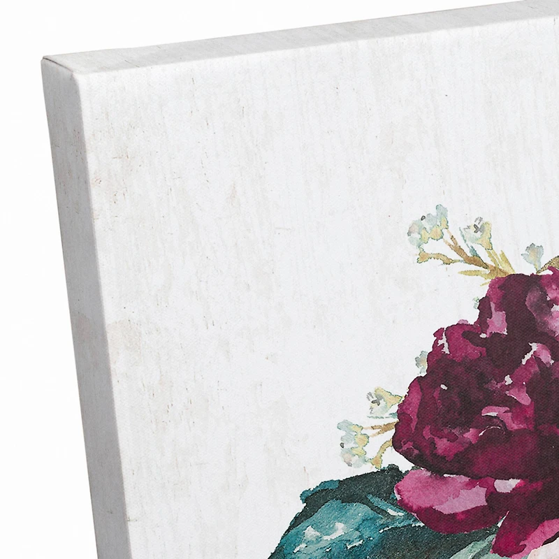 Jewel Toned Florals Canvas Wall Art