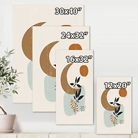 Designart - Abstract Sun & Moon With Minimal Plants