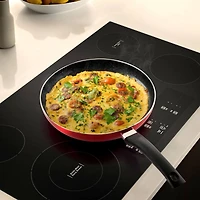 Oster Merrion 12" Red Aluminum Frying Pan With Bakelite Handle