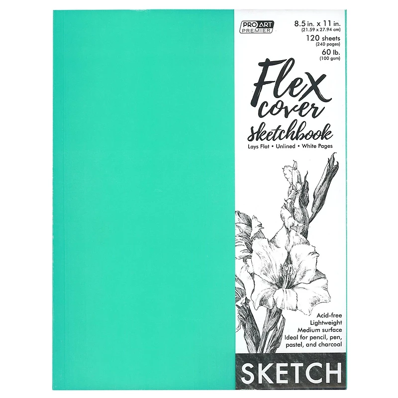 Pro Art® Premium Sketchbook with Flexible Cover, 8.5" x 11"