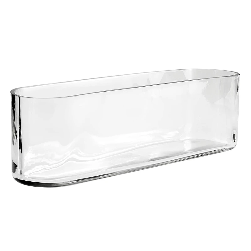 13" Clear Oval Glass Vase by Ashland®