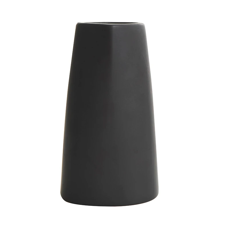 9" Black Ceramic Minimalistic Vase Set