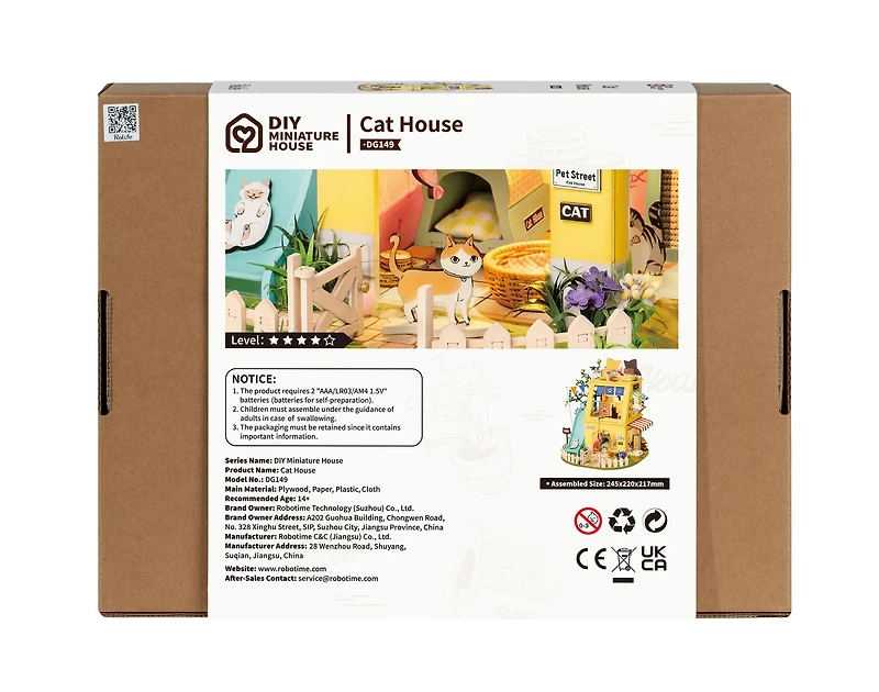 Rolife® Cat House DIY Miniature House Kit