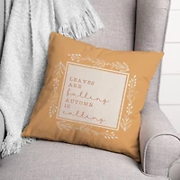 Leaves Falling Autumn Throw Pillow