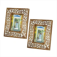2 Pack Brown Mango Wood Natural 9" x 11" Frame