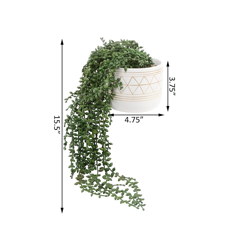 Flora Bunda® 17.5" String Of Beads In 5" Geo Ceramic