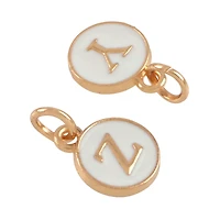 White & Gold Alphabet Charm Set by Bead Landing™