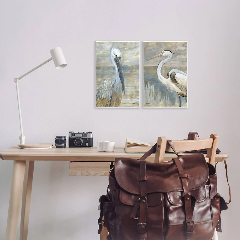 Stupell Industries Sea Birds Abstract Beach Wall Plaque Art