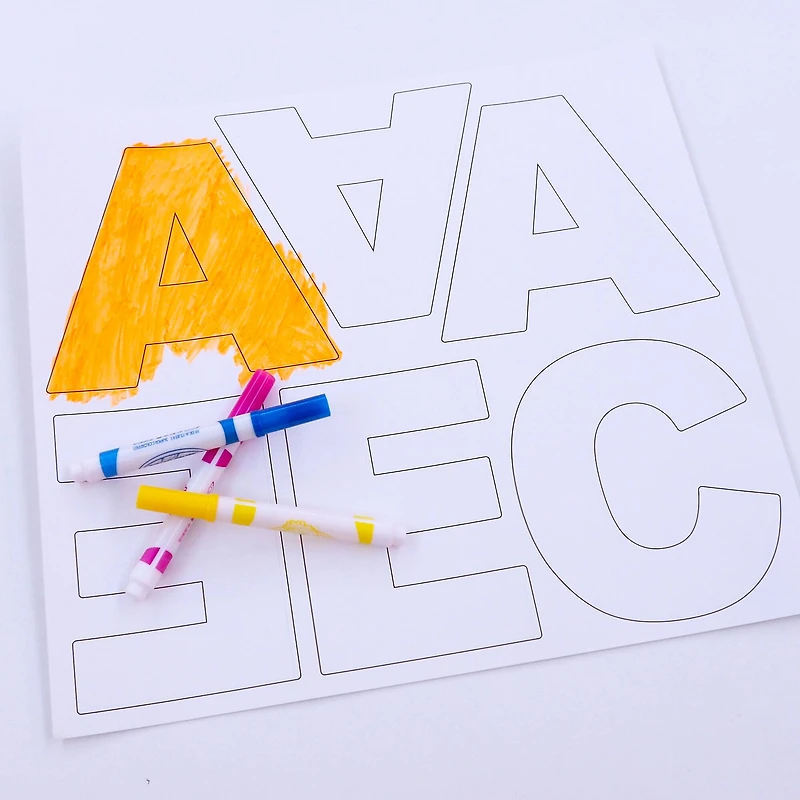 Large White Block Alphabet Stickers by Recollections™