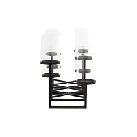 Black Metal Modern Candelabra, 15" x 26" x 12"