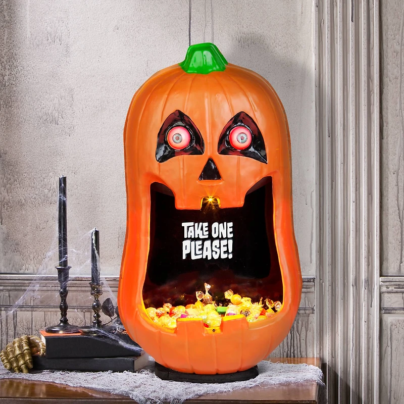 Whimsy Jack 'O Lantern Door Accessory Candy Bowl