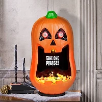 Whimsy Jack 'O Lantern Door Accessory Candy Bowl