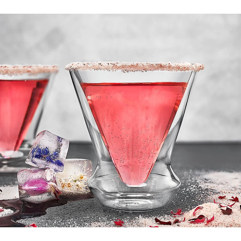 JoyJolt® Cosmo Double Wall Stemless Martini Glasses, 4ct.