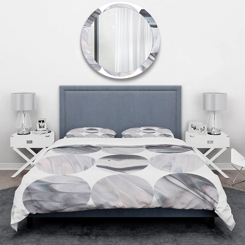 Designart 'Circle Marble III' Geometric Bedding Set
