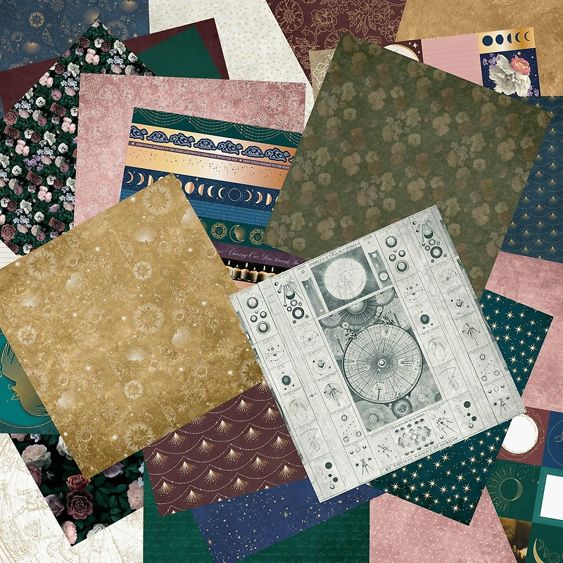 Craft Smith 12" x 12" Darkly Ever After Paper Pad, 48 Sheets