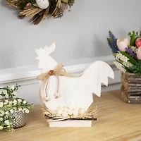 9.5" Distressed Rooster Silhouette Spring Décor
