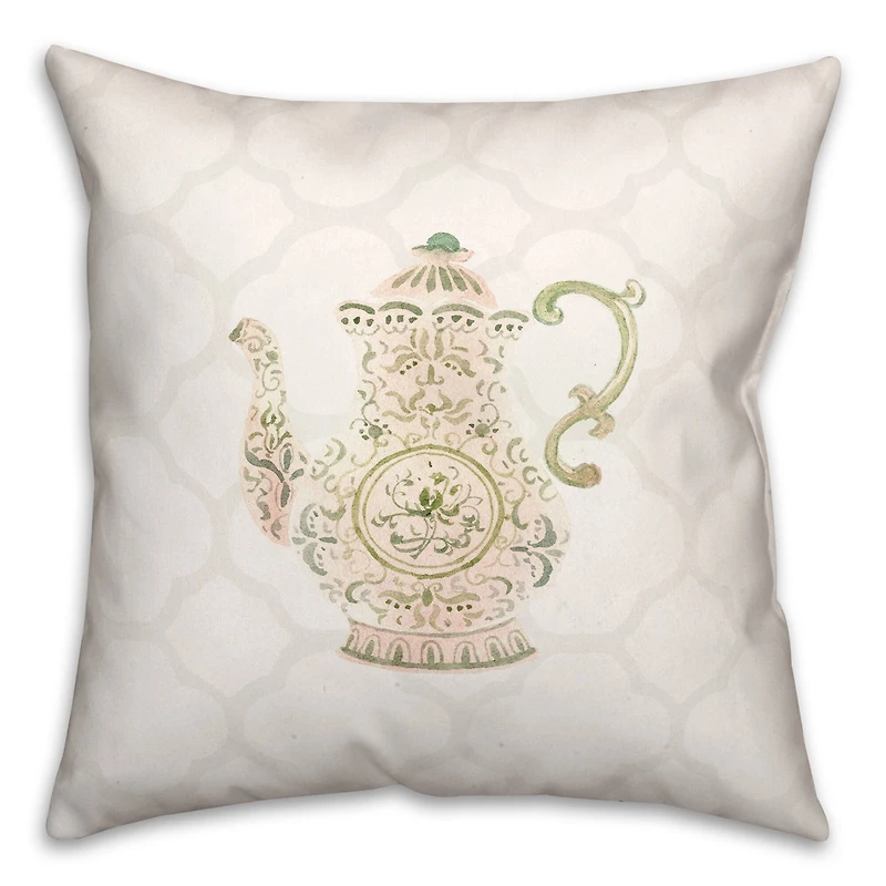Tea Pot Lattice 18" x 18" Throw Pillow