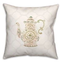 Tea Pot Lattice 18" x 18" Throw Pillow
