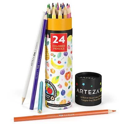 Arteza® Kids Colored Triangular Pencils, Scented, Set of 24 pcs