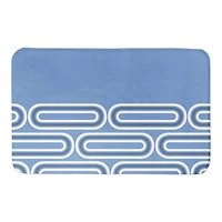 Groovy Blue Lines Bath Mat