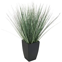 19" Onion Grass Artificial Plant with Black Plastic Pot