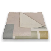 Muted Abstract Squares 50" x 60" Coral Fleece Blanket